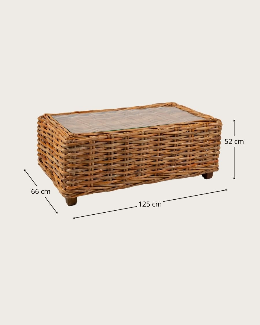 Weaverly - Couchtisch aus geflochtenem Rattan