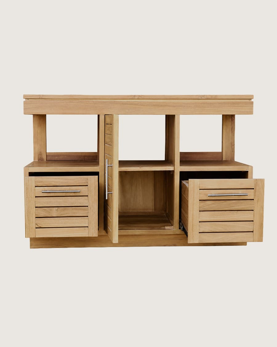 Oasis - Mueble de baño de teca maciza de 120 cm