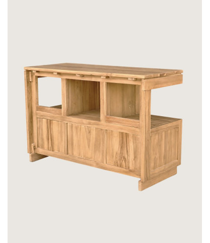 Oasis - Mueble de baño de teca maciza de 120 cm