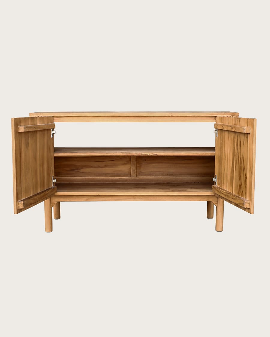 Orma - Meuble salle de bain en bois de teck 2 portes