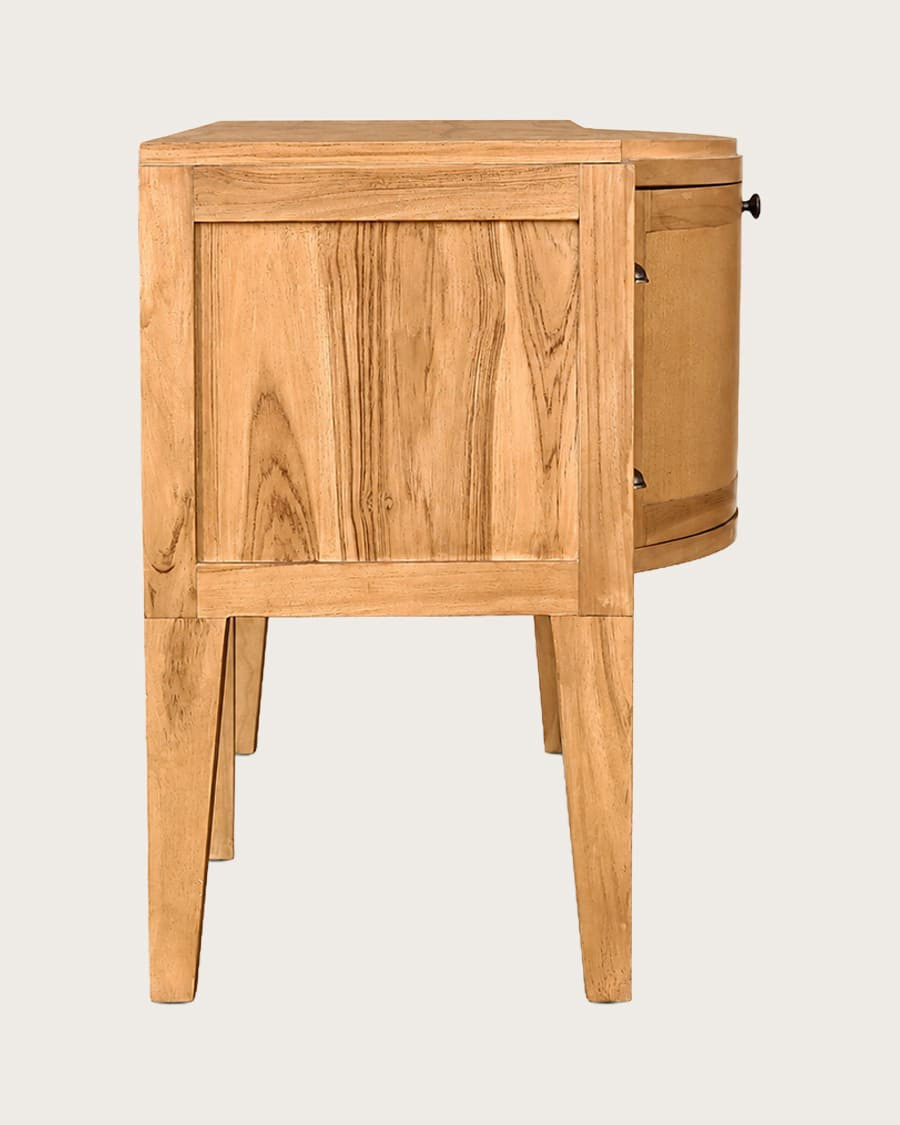Dikana - Credenza contenitore in teak, 120 cm