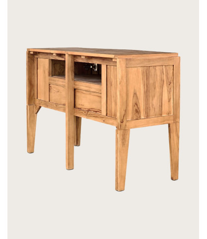 Dikana - Credenza contenitore in teak, 120 cm
