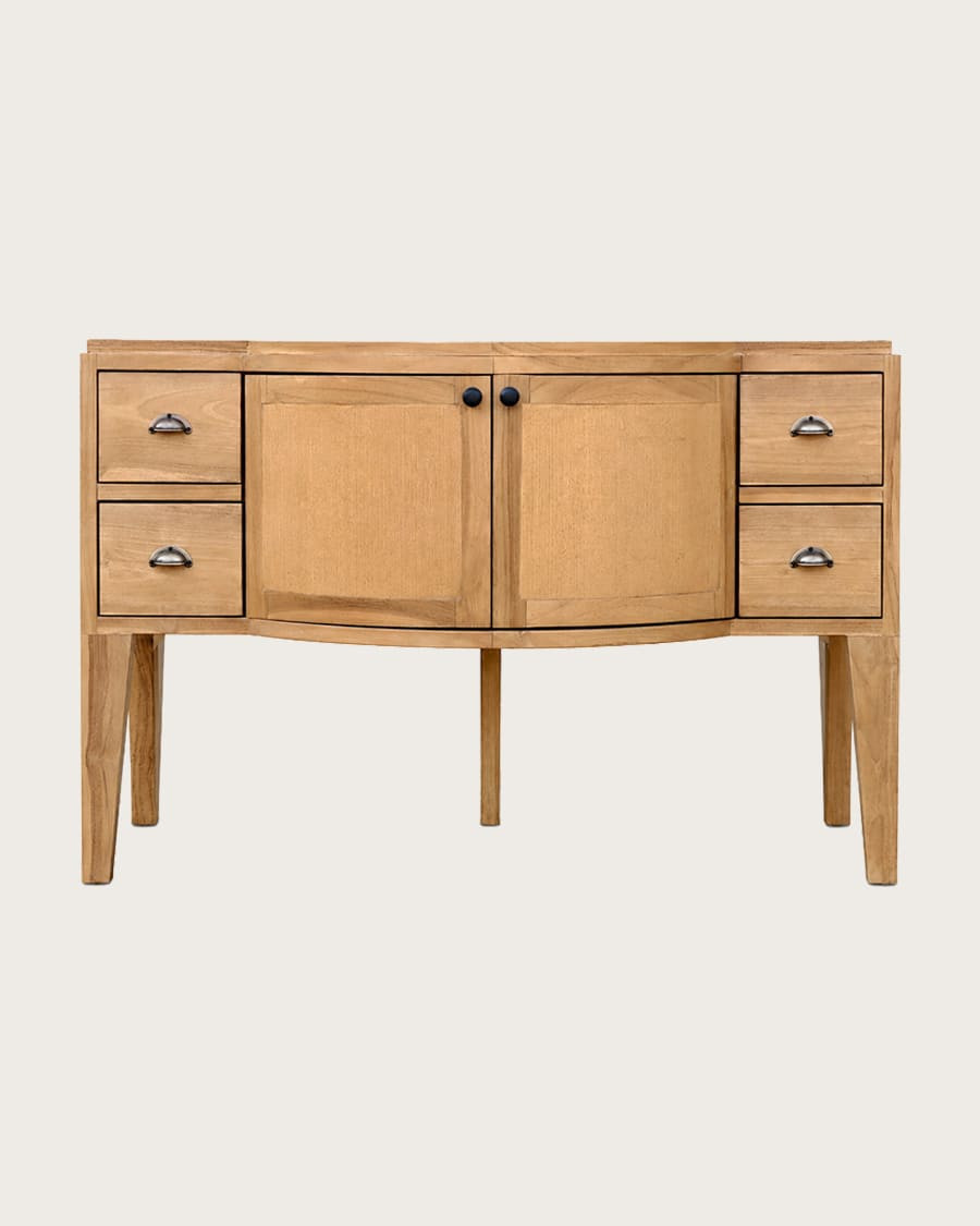 Dikana - Aparador de almacenamiento de teca, 120 cm