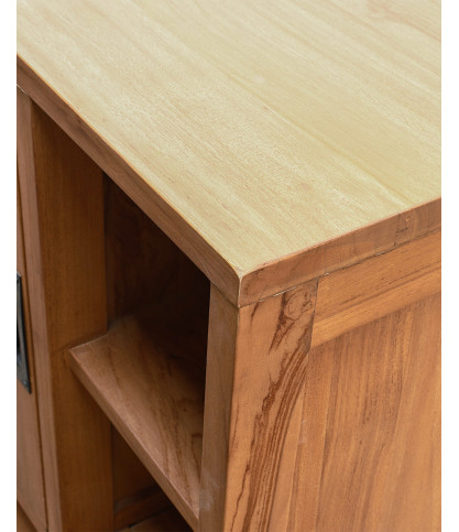 Teresina - Credenza contenitore in teak, 120 cm