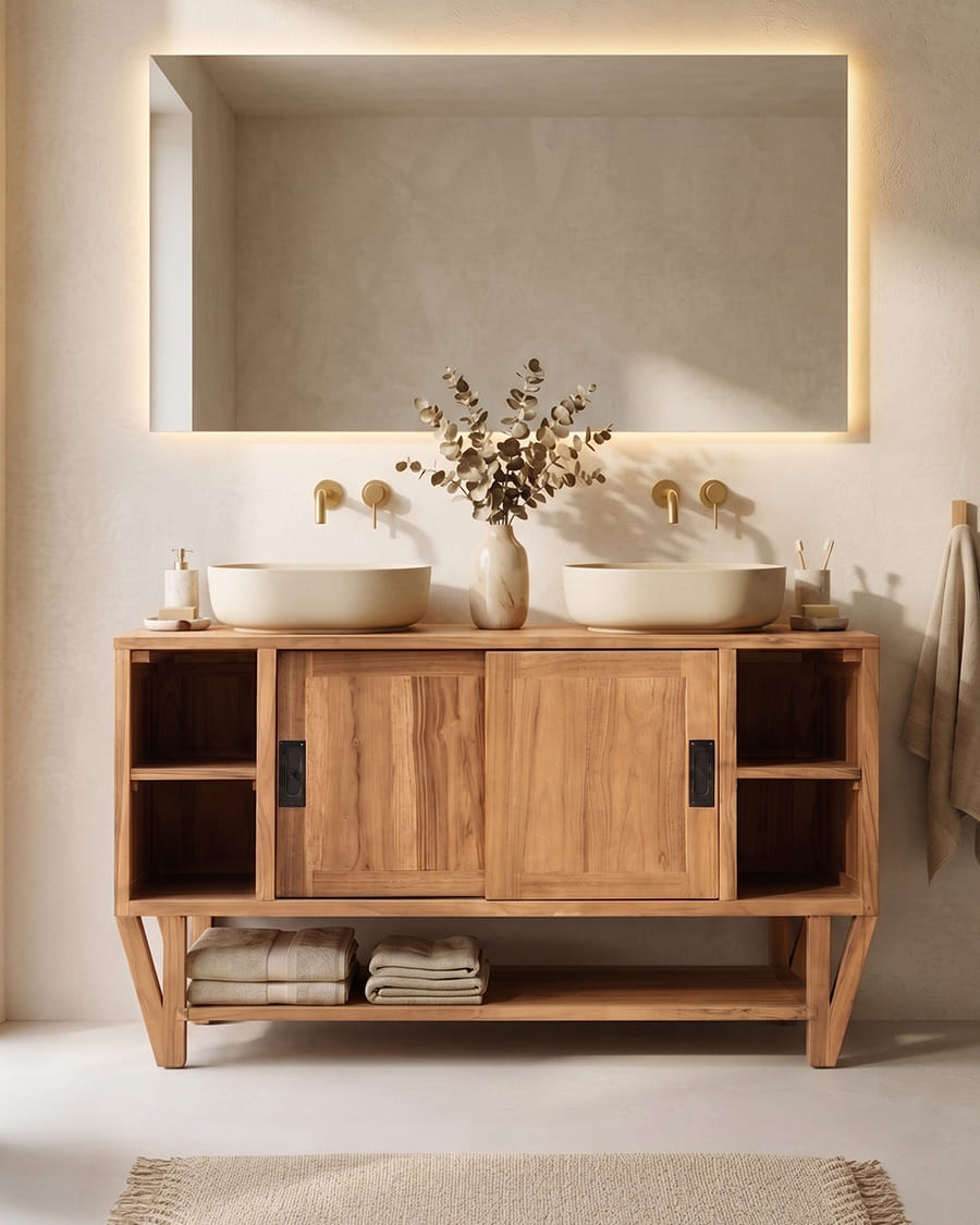 Teresina - Teak storage sideboard, 120 cm