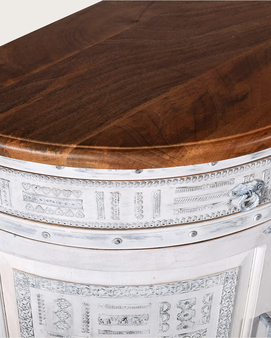 Argo - Enfilade en bois massif de manguier blanc