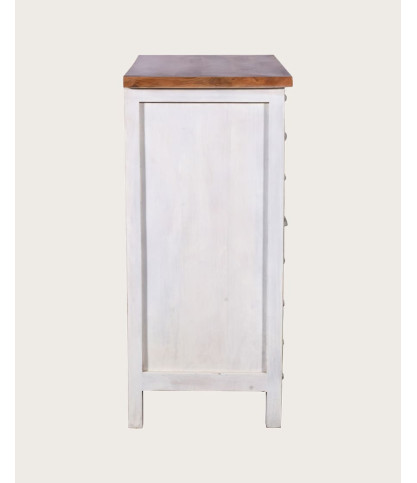 Blossom - Cómoda de madera maciza tallada, 85 cm