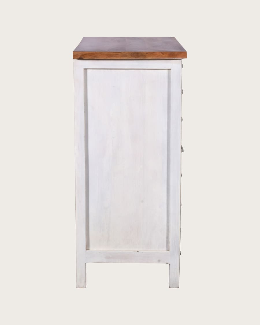 Blossom - Cómoda de madera maciza tallada, 85 cm