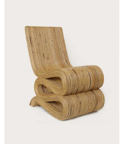 Diu - Designer armchair in woven rattan