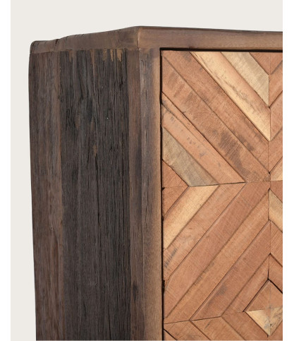 Naya - Armario de madera maciza de mango con 2 puertas