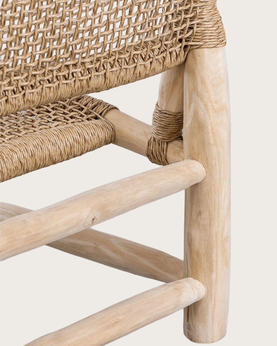 Jaya - Sillón de jardín de madera y cuerda trenzada