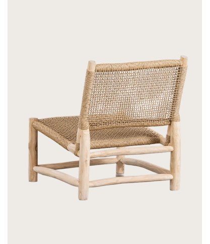 Jaya - Sillón de jardín de madera y cuerda trenzada