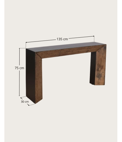 Luma - Consolle in legno massello di mango