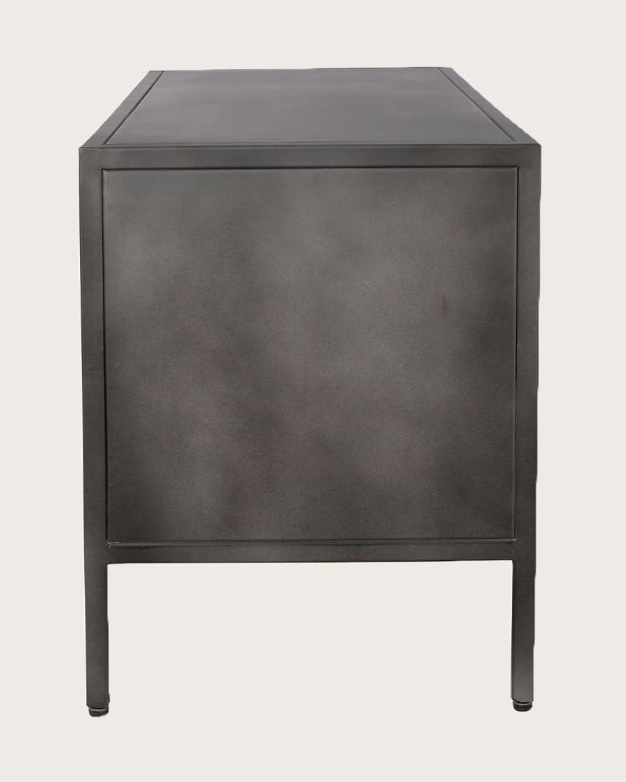 Mandala - TV stand in solid mango wood and metal