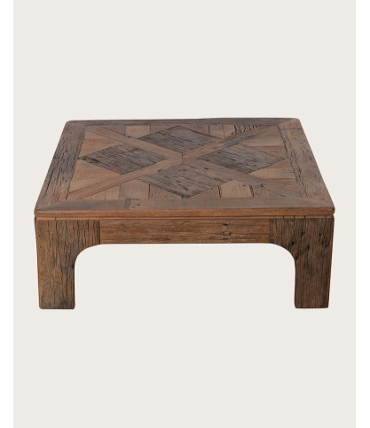 Alma - Table basse carrée en bois massif de manguier