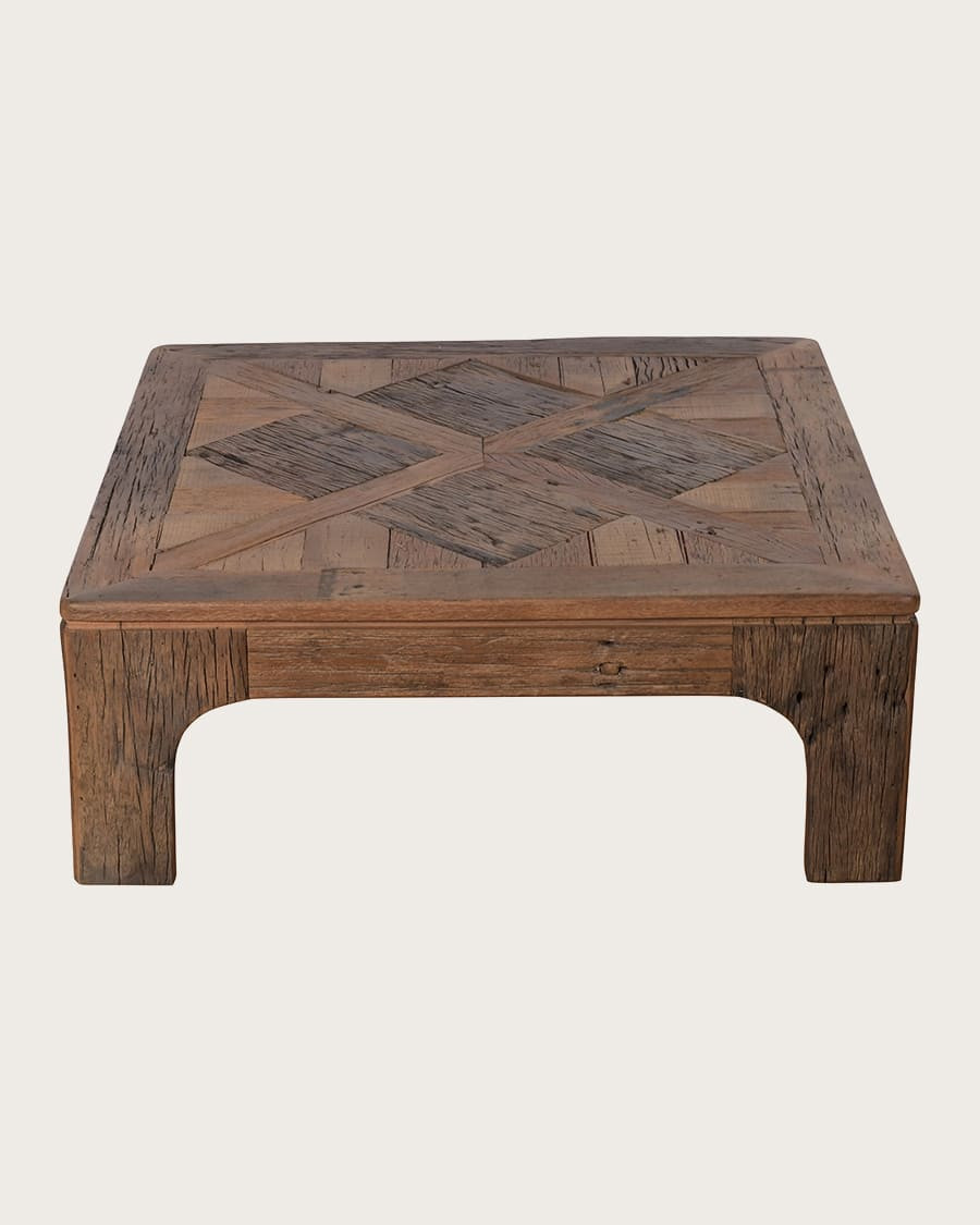 Alma - Square coffee table in solid mango wood