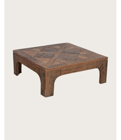 Alma - Square coffee table in solid mango wood