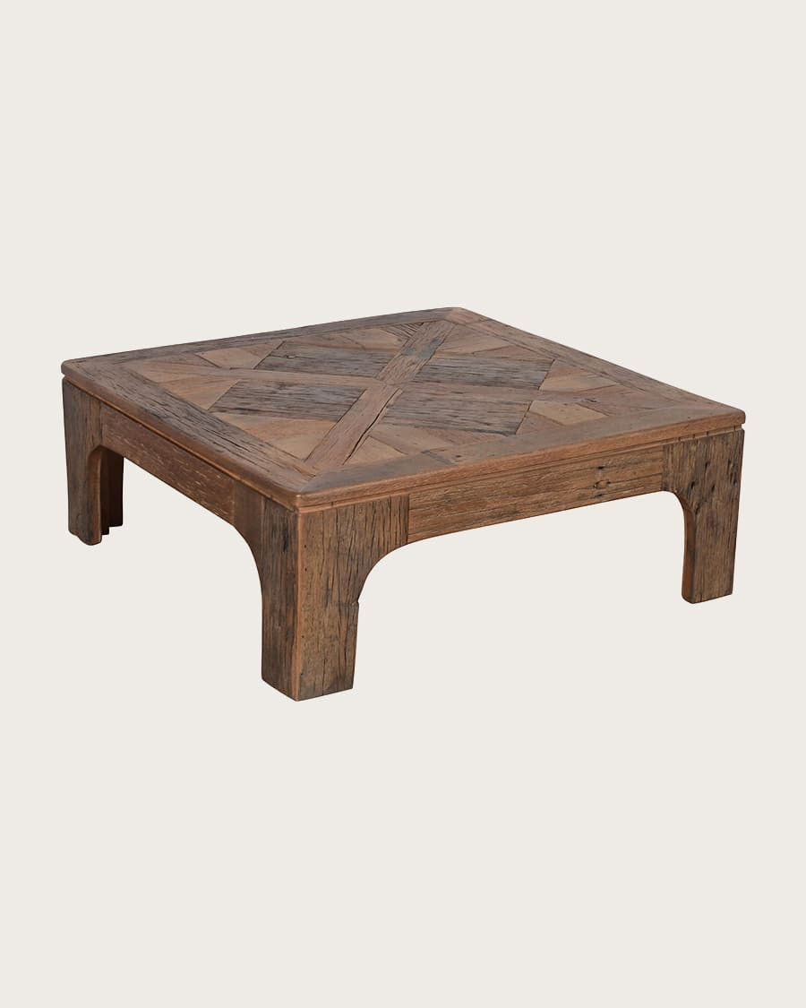 Alma - Square coffee table in solid mango wood