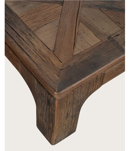 Alma - Vierkante salontafel van massief mangohout