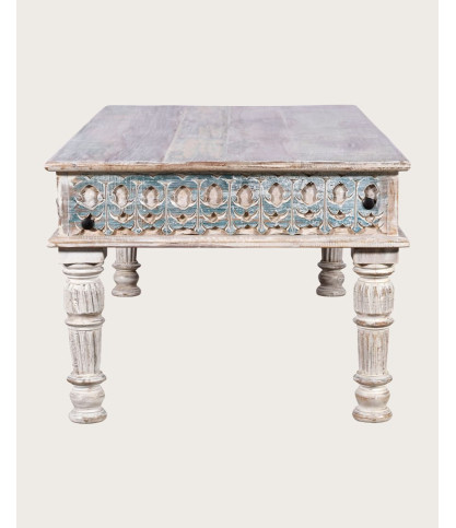 Aster - Coffee table in solid carved mango wood