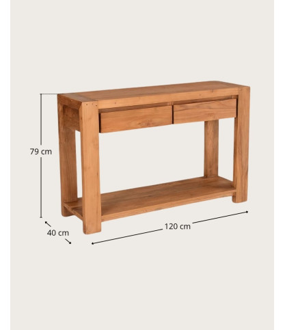 Kutaya - Solid teak console table