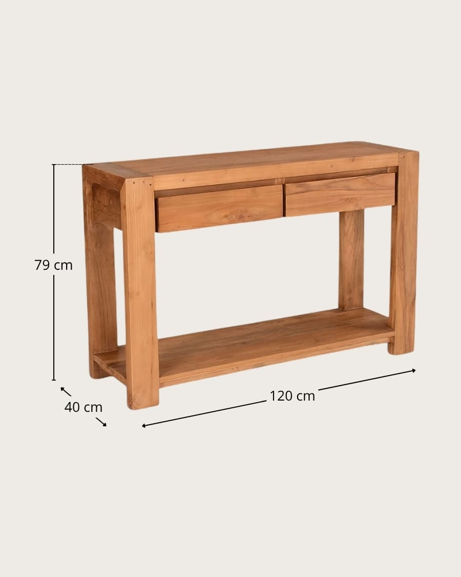 Kutaya - Solid teak console table
