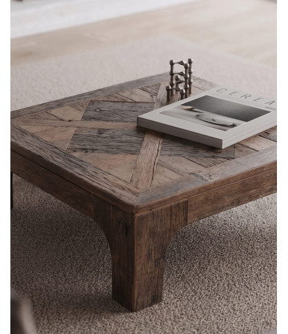Alma - Quadratischer Couchtisch aus massivem Mangoholz