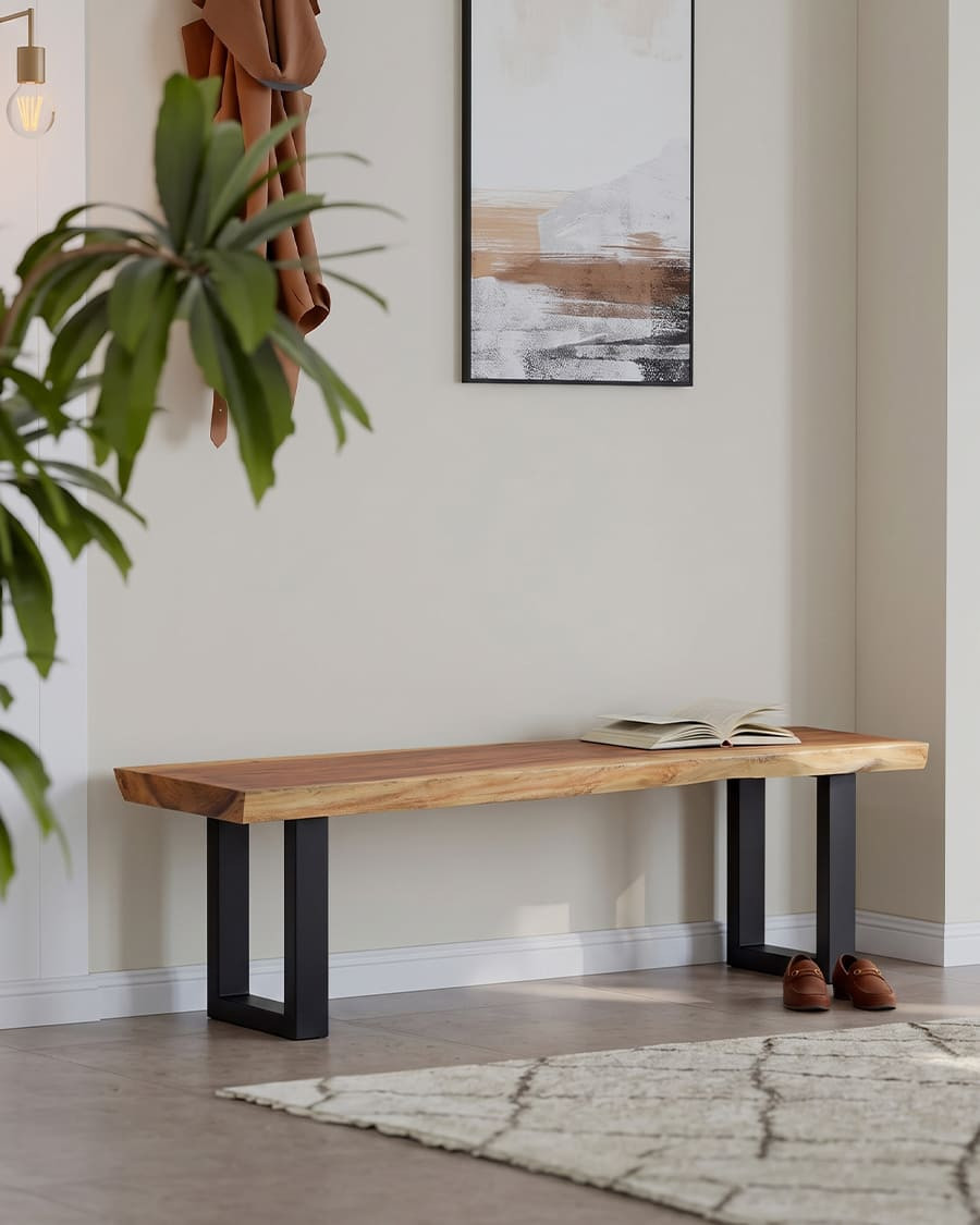 DEMPO - Banc en bois massif...