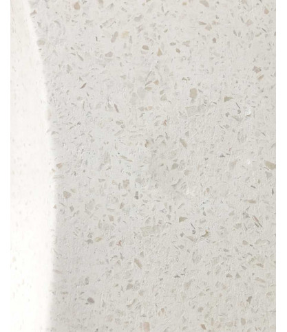 Harmonie - Badezimmerschrank aus Teakholz und weißem Terrazzomarmor 165 cm