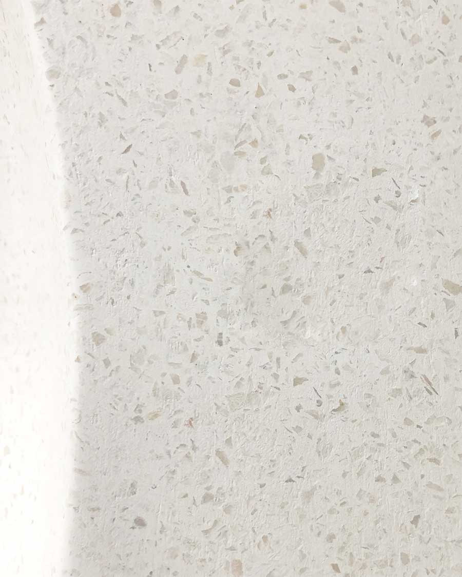 Harmonie - Teak and white terrazzo marble bathroom cabinet 165 cm
