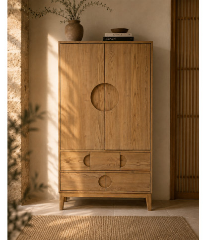Kyoto - Armadio in legno massello di teak