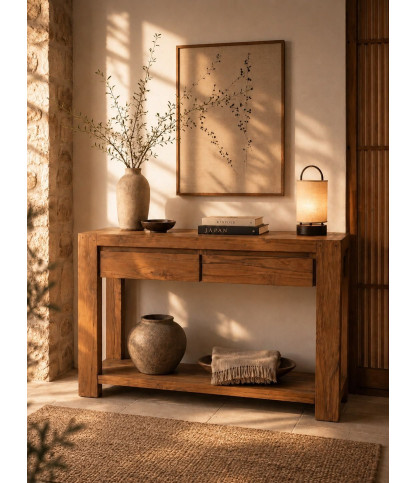Kutaya - Console en teck massif