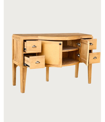 Dikana - Credenza contenitore in teak, 120 cm