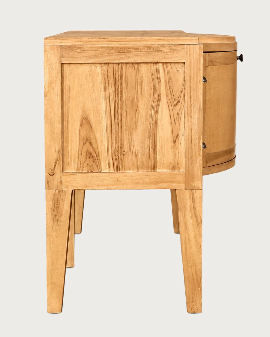 Dikana - Aparador de almacenamiento de teca, 120 cm