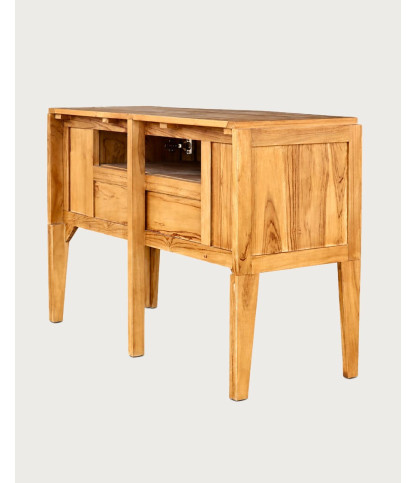 Dikana - Aparador de almacenamiento de teca, 120 cm