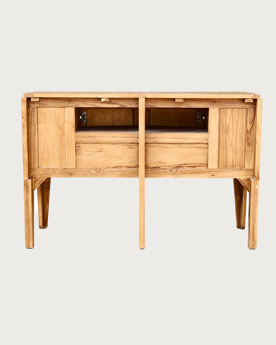 Dikana - Aparador de almacenamiento de teca, 120 cm
