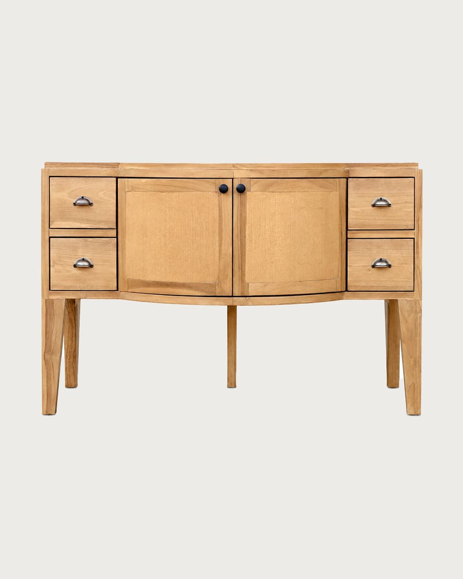 Dikana - Aparador de almacenamiento de teca, 120 cm