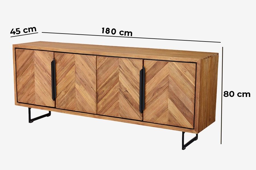 Kappa buffet en bois massif 180 cm