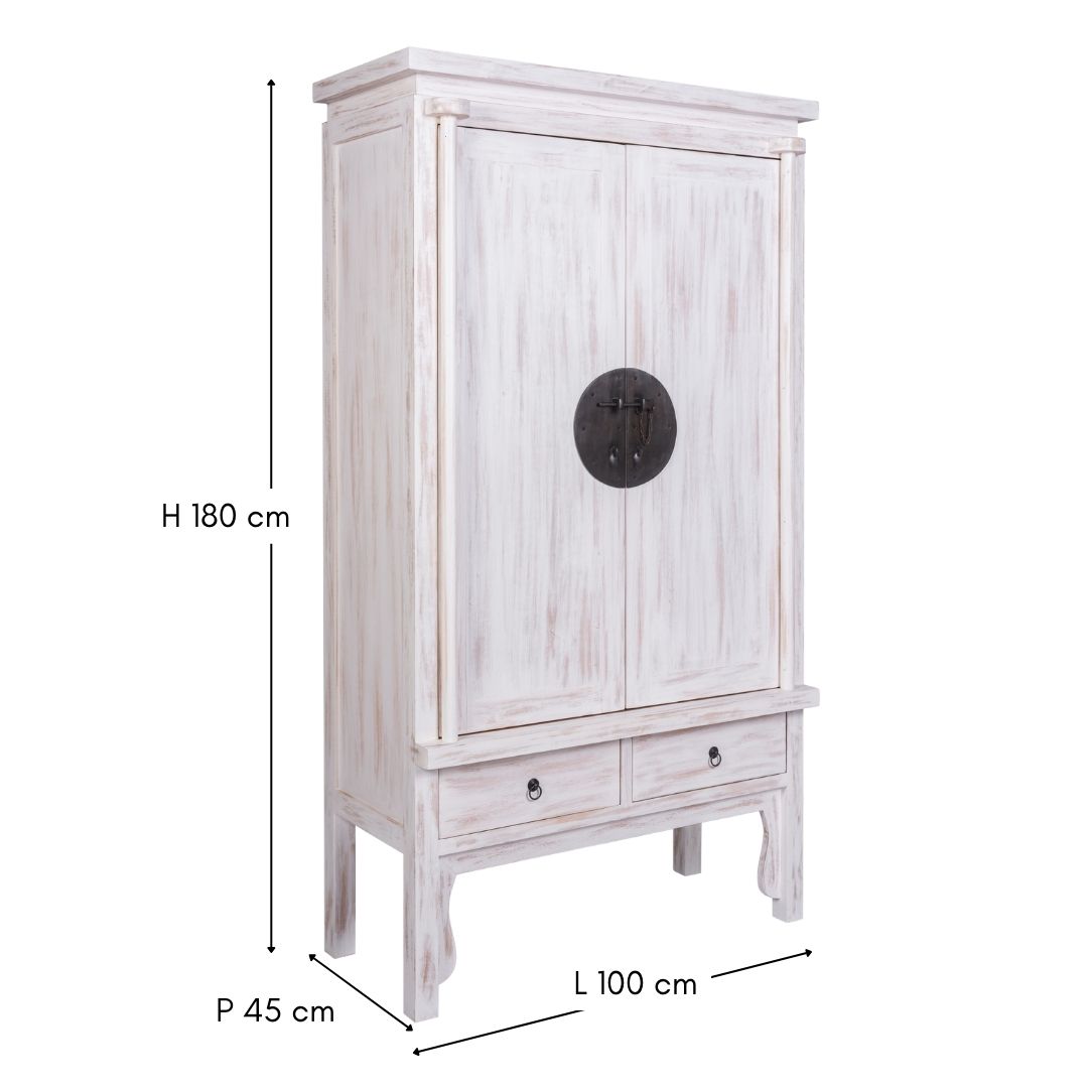 Kensington armoire de mariage chinois blanc
