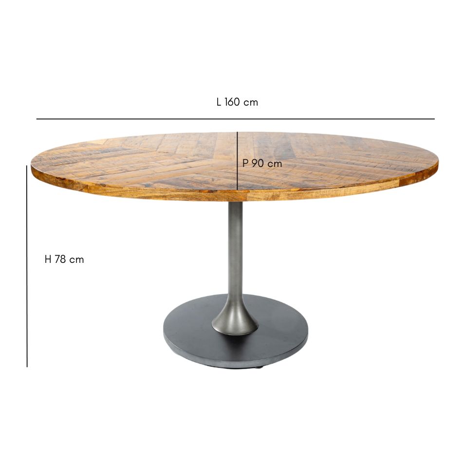 Table leaf pied tumipe black