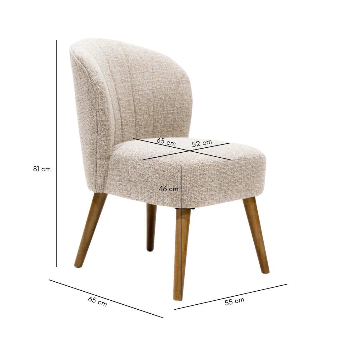 Chaise salle à manger en tissu gris pied en bois blanchi.jpg