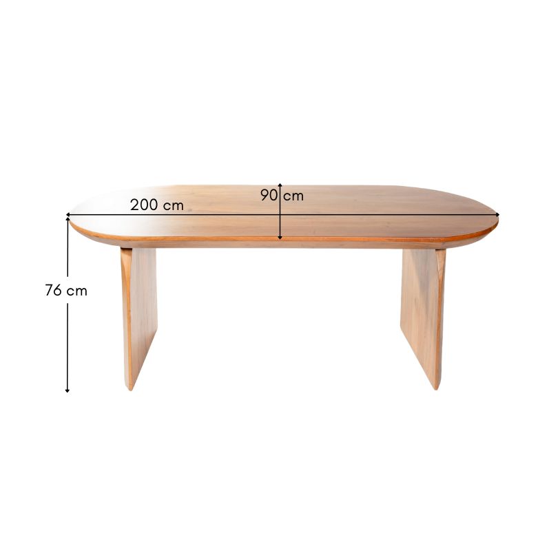 Table a manger ovale Vega en acacia