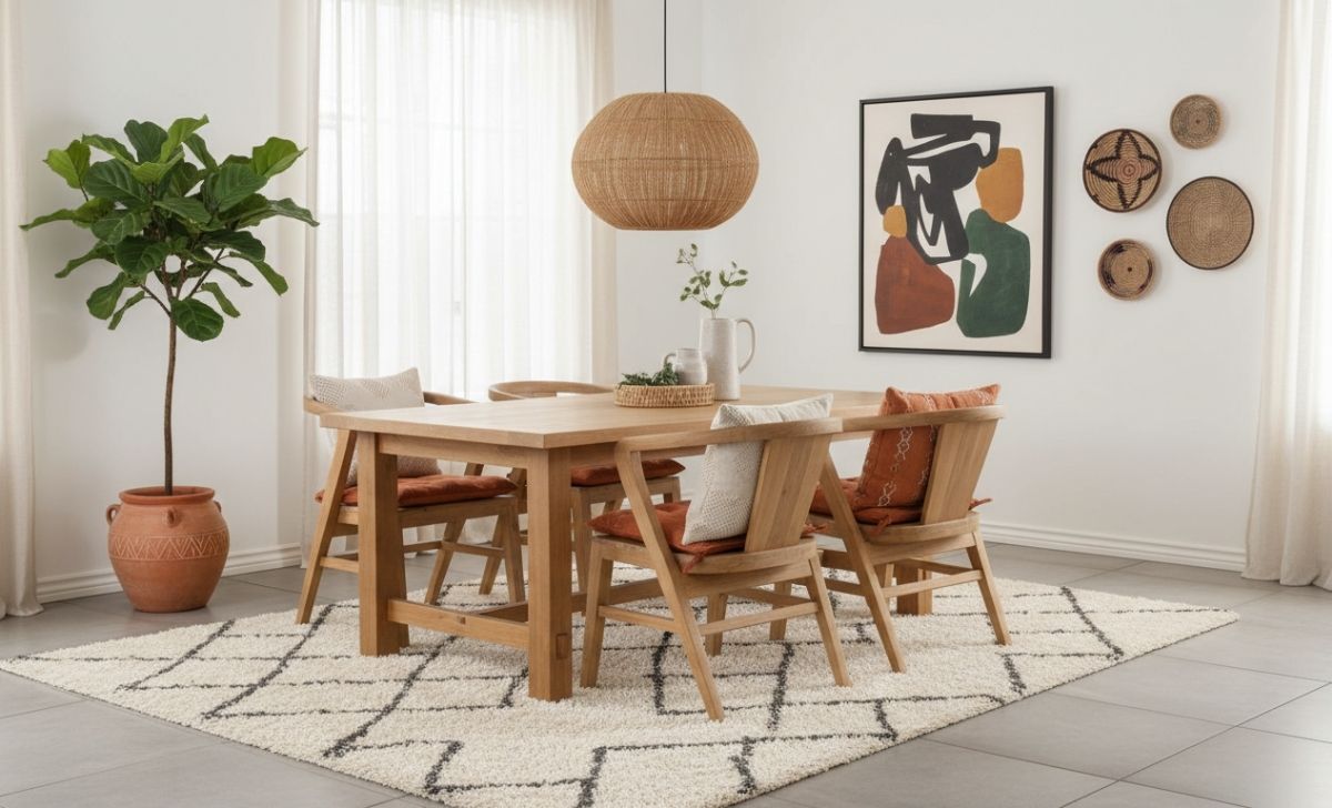 Salle a manger boheme chic Afrohemian