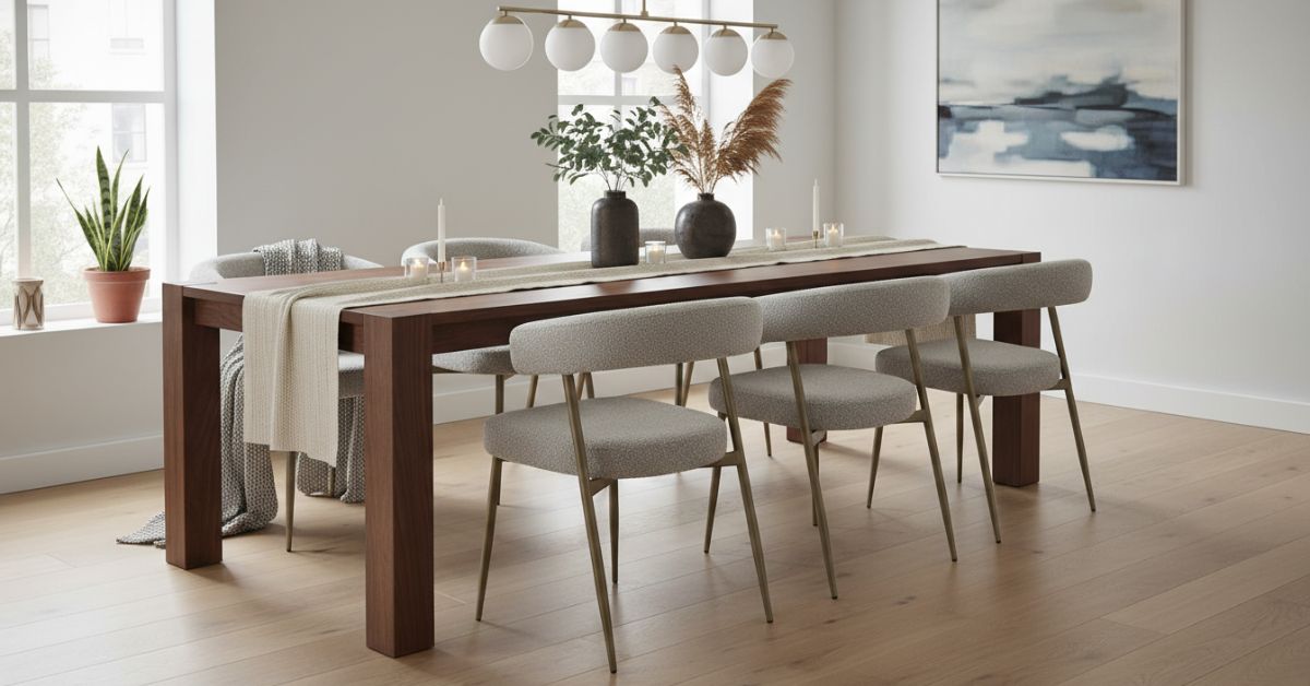 Agda - chaise salle à manger en tissu bouclette