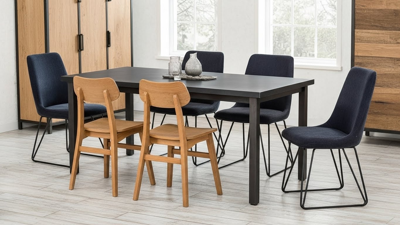 Mix and match - chaise salle à manger en bois