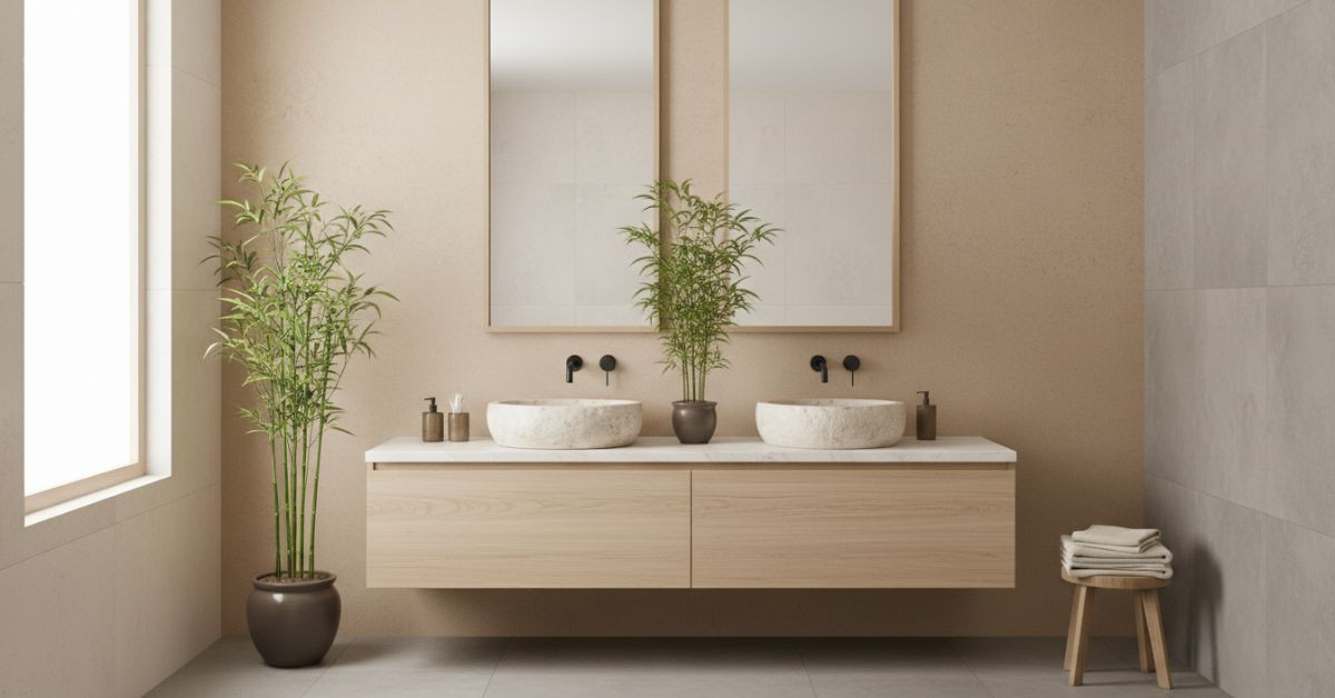 Salle de bain Japandi : Créez un sanctuaire minimaliste en bois massif